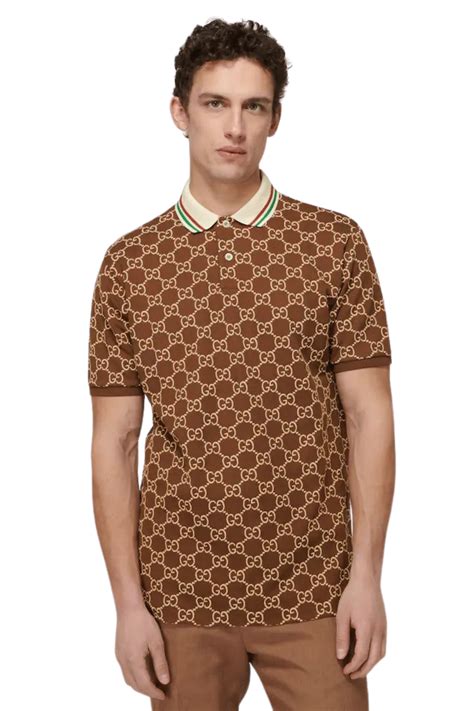 gucci gg stretch cotton polo